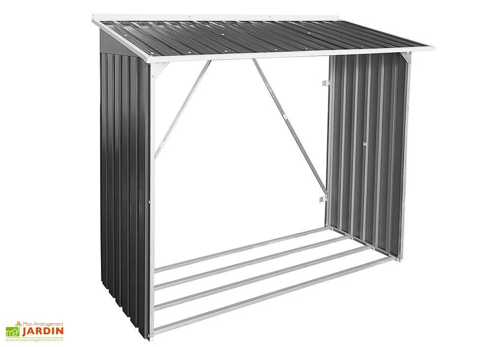 Abri bûches métal Duramax anthracite