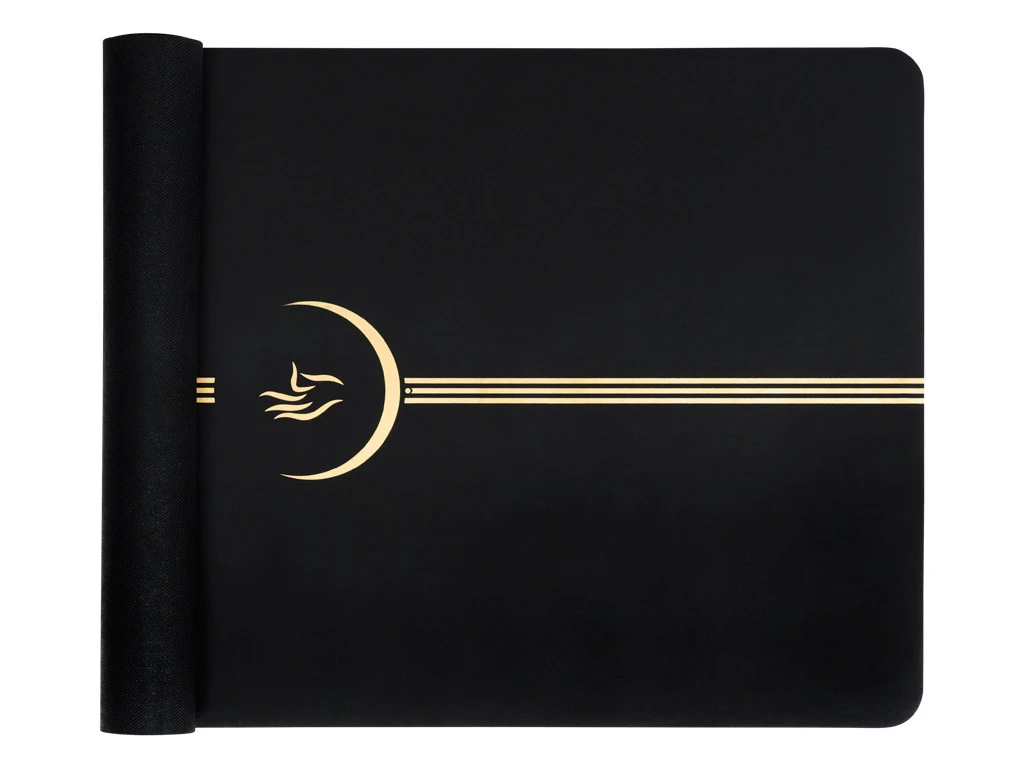 Tapis de yoga Shiva Moon Noir déployé