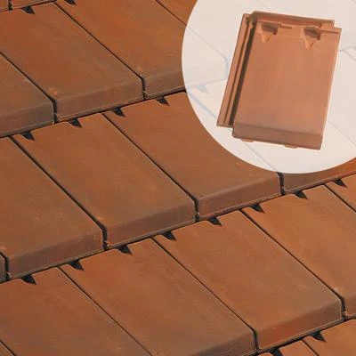 Tuile Valoise Huguenot en terre cuite